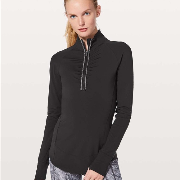 lululemon athletica Tops - Lululemon Black Fast as Light Half Zip Quarter Zip